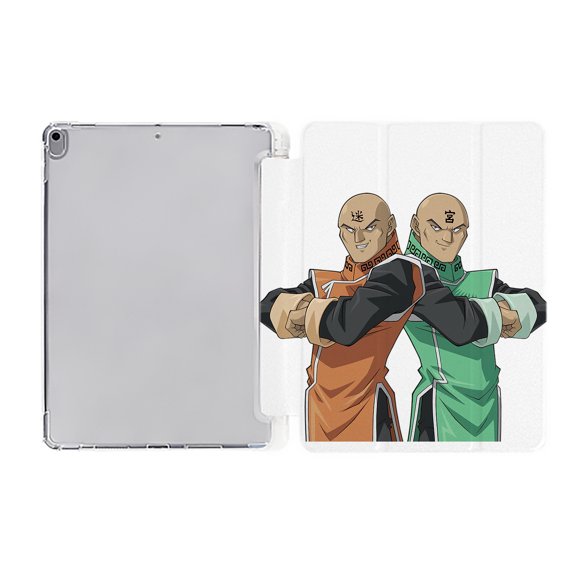（画像用） 遊☆戯☆王 Yu-Gi-Oh! IPad ケース ペン収納付き 三つ折りスタンド PUレザー×シリコン 対応機種9.5/10.5/10.9インチ